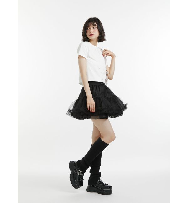 jouetie「ラインストーンロゴTシャツ」|Tシャツ・カットソー|