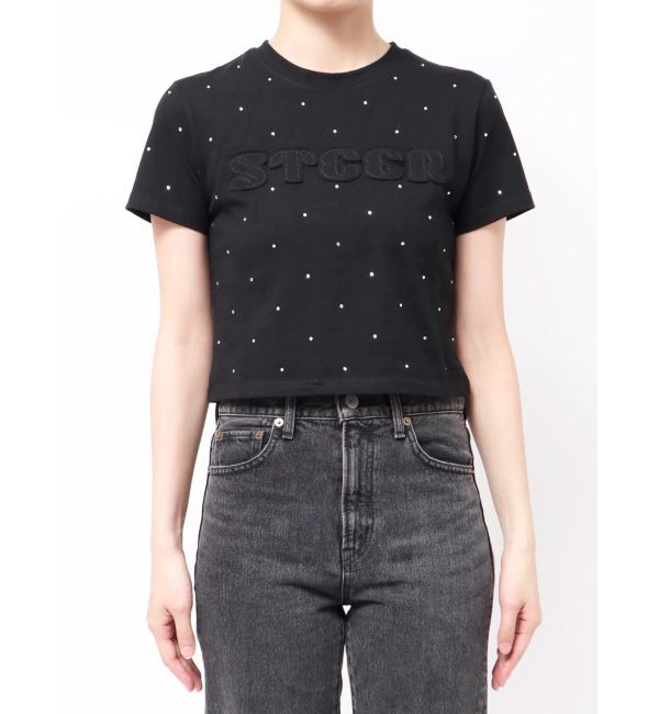 jouetie「ラインストーンロゴTシャツ」|Tシャツ・カットソー|