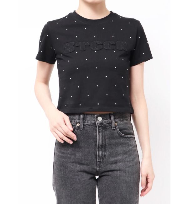 jouetie「ラインストーンロゴTシャツ」|Tシャツ・カットソー|