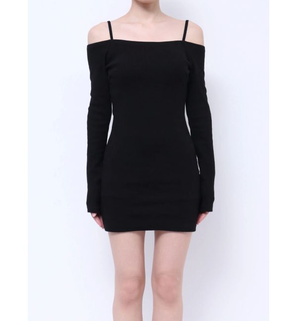 GYDA「BACK TWISTオフショルテレコタイトワンピース」|ワンピース|