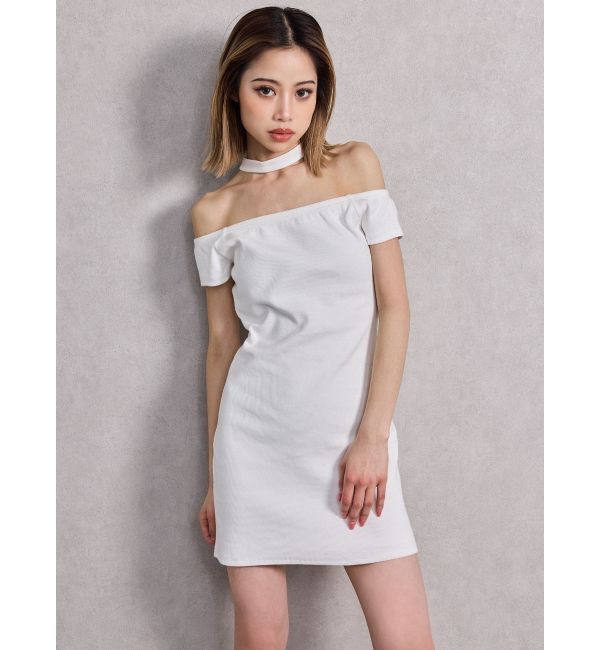 GYDA「チョーカーオフショルカットワンピース」|ワンピース|