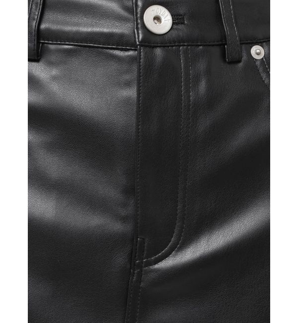 GYDA「ハイウエストフェイクレザースカートライクショートパンツ」|スカート|