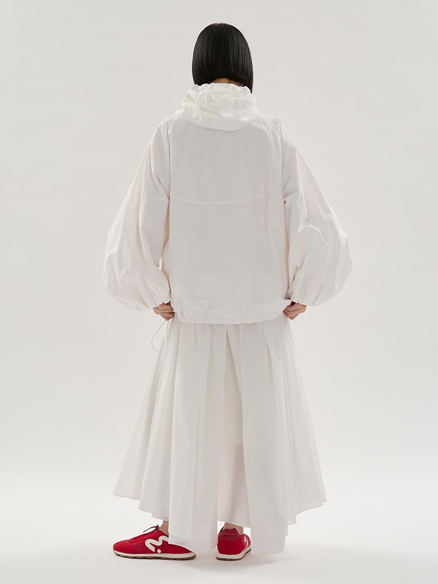 emmi atelier「ギャザーフォルムナイロンワンピース」|ワンピース|