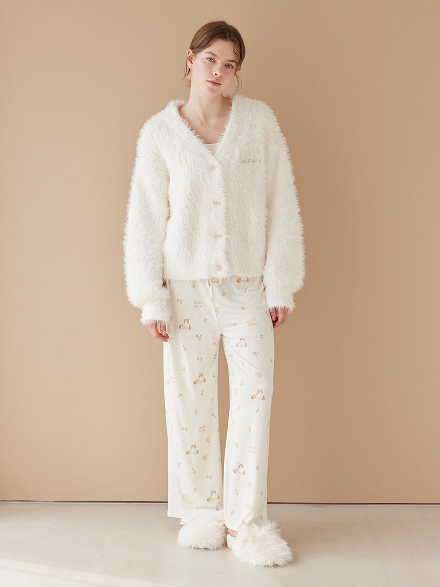 gelato pique「フラワーキャット柄ロングパンツ」|ルームウェア|