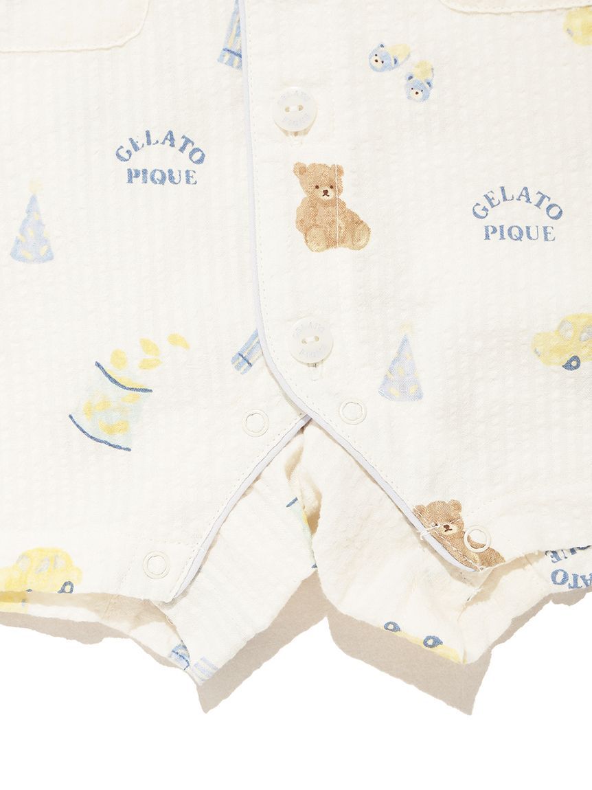 GELATO PIQUE KIDS & BABY「【BABY】パジャマパーティー柄ロンパース」|ロンパース|