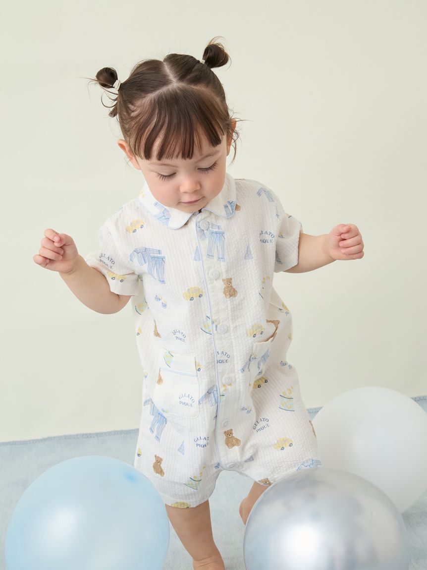 GELATO PIQUE KIDS & BABY「【BABY】パジャマパーティー柄ロンパース」|ロンパース|