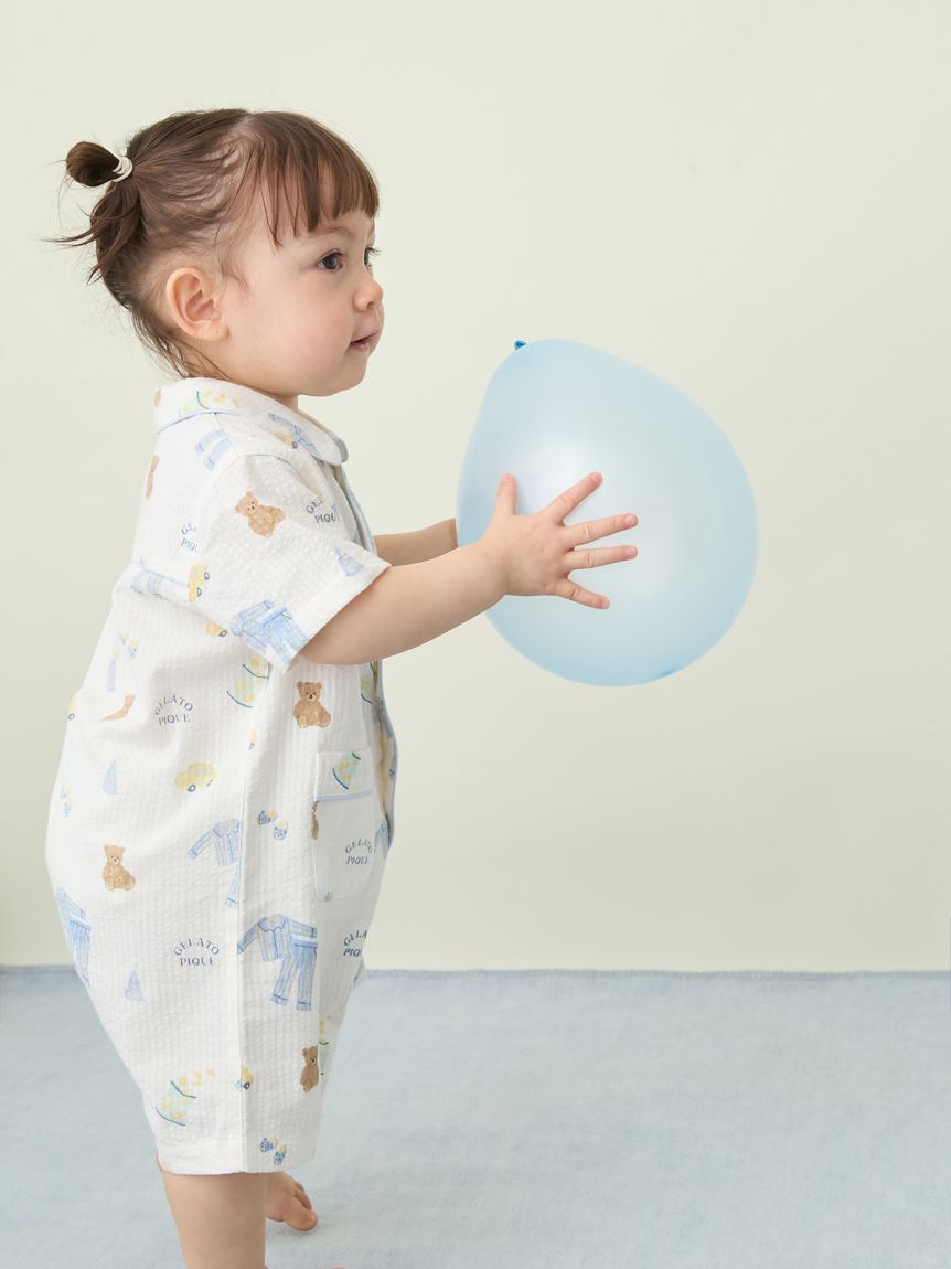 GELATO PIQUE KIDS & BABY「【BABY】パジャマパーティー柄ロンパース」|ロンパース|