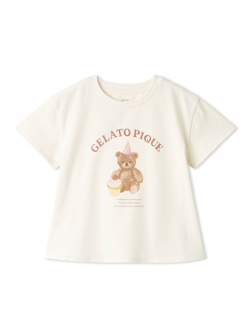 GELATO PIQUE KIDS & BABY「【KIDS】パジャマパーティーワンポイントフレアTシャツ」|ルームウェア|