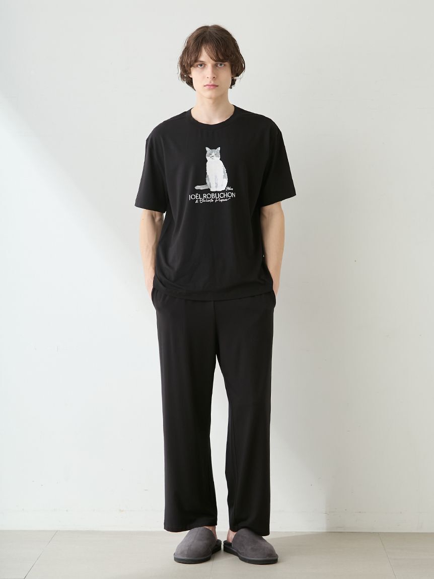 GELATO PIQUE HOMME「【JOEL ROBUCHON】【HOMME】【持続冷感】ワンポインロゴプリンロングパンツ」|ルームウェア|