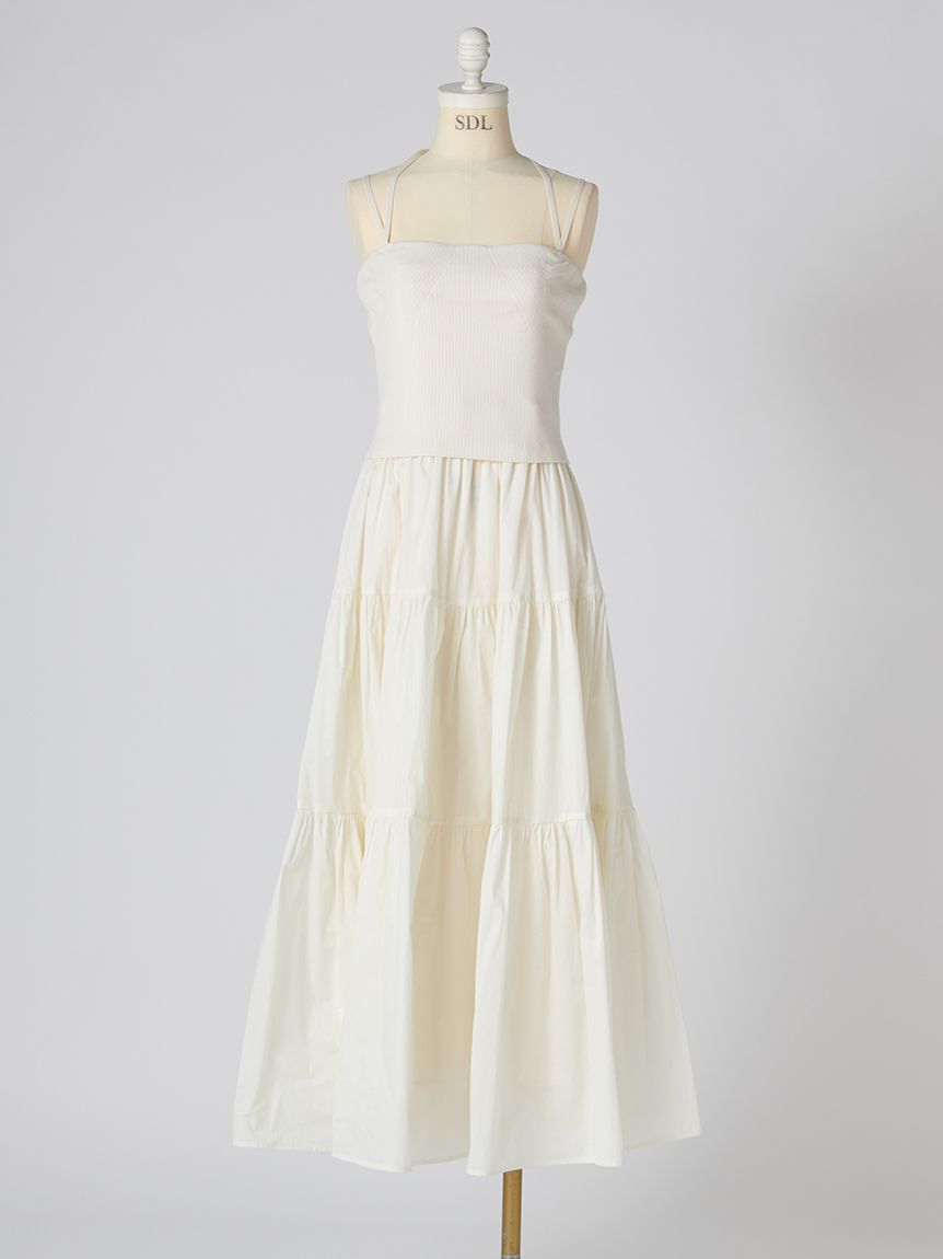 SNIDEL「ボリュームスカートドッキングニットワンピース」|ワンピース|