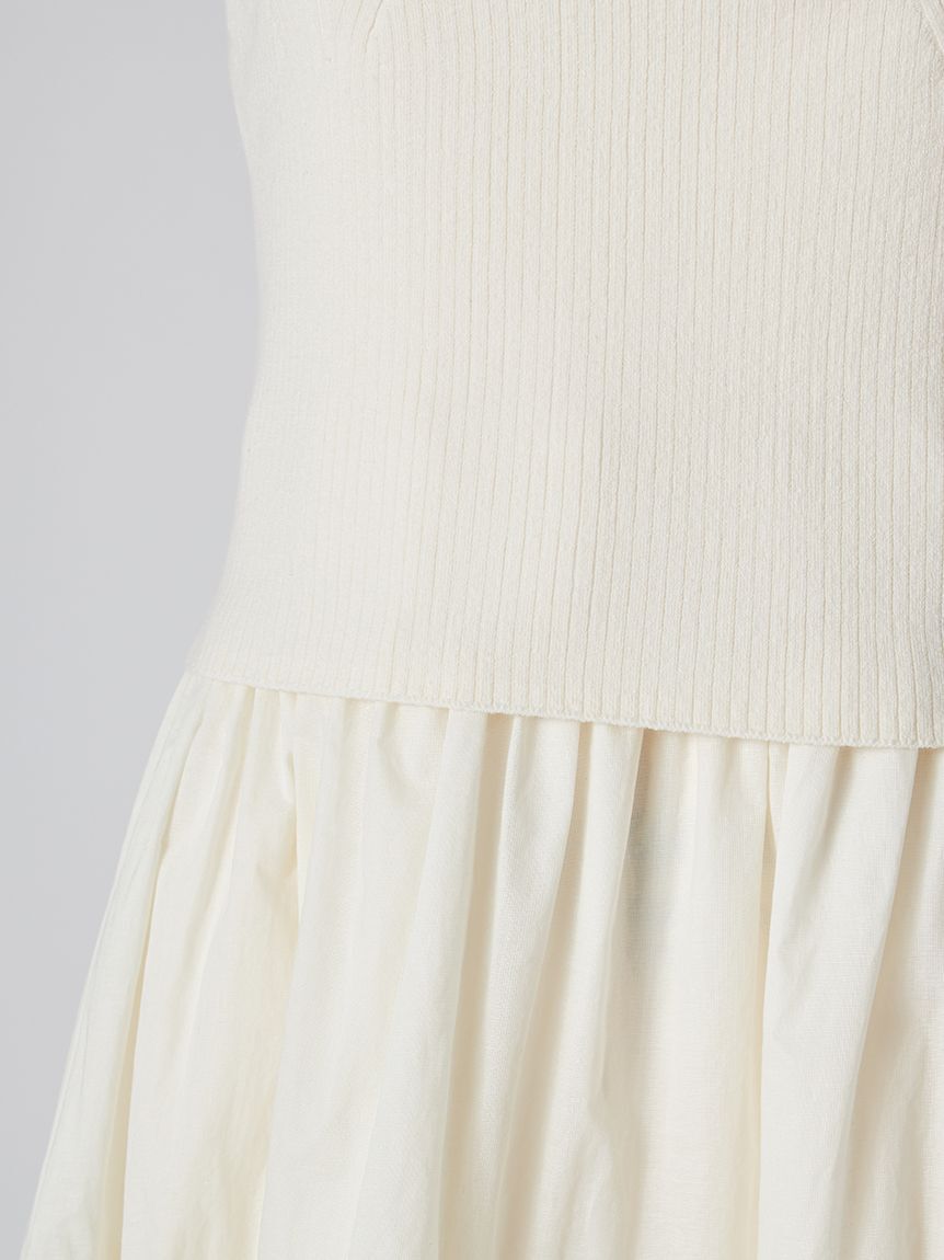 SNIDEL「ボリュームスカートドッキングニットワンピース」|ワンピース|