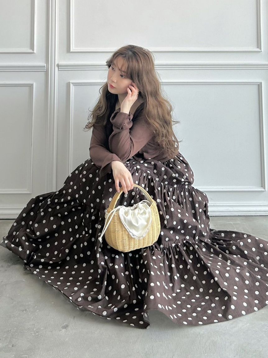 SNIDEL「ボリュームスカートドッキングニットワンピース」|ワンピース|