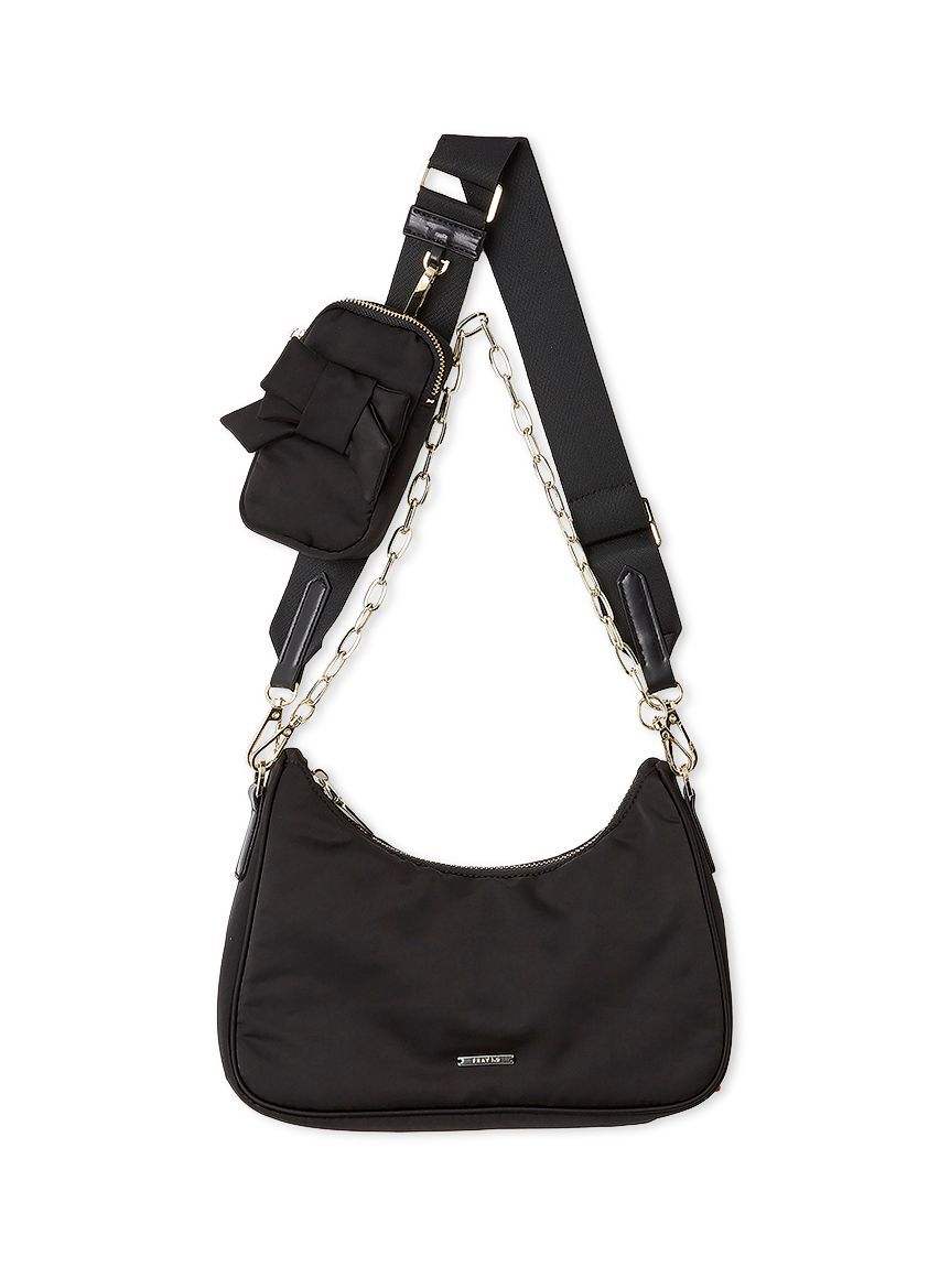 FRAY I.D「リボンポーチマルチショルダーバッグ」|ショルダー・メッセンジャー|BLK