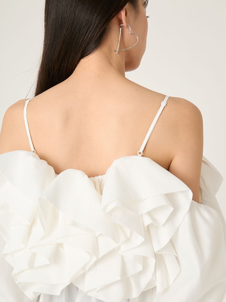 FRAY I.D「フラワーライクフリルペプラムブラウス」|シャツ・ブラウス|