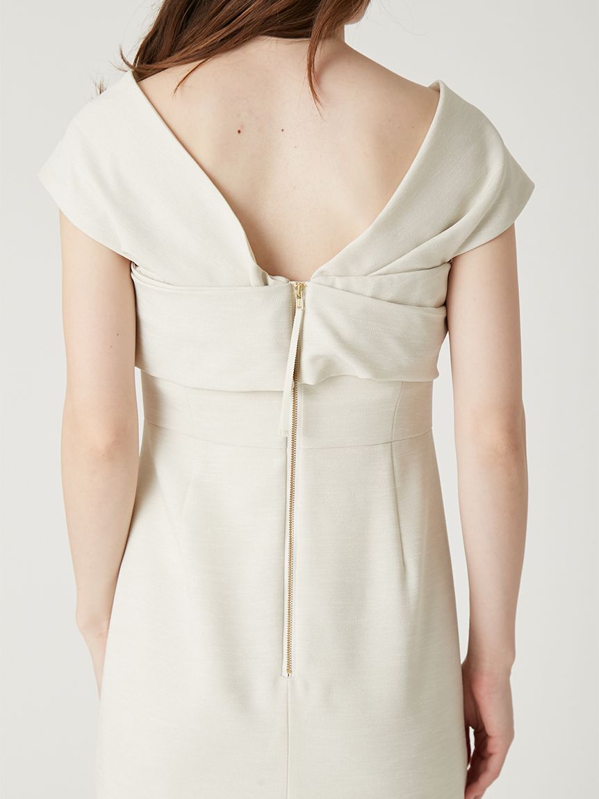 FRAY I.D「【00サイズあり】2wayオフショルドレープワンピース／ウォッシャブル・防シワ・抗ピリング」|ワンピース|