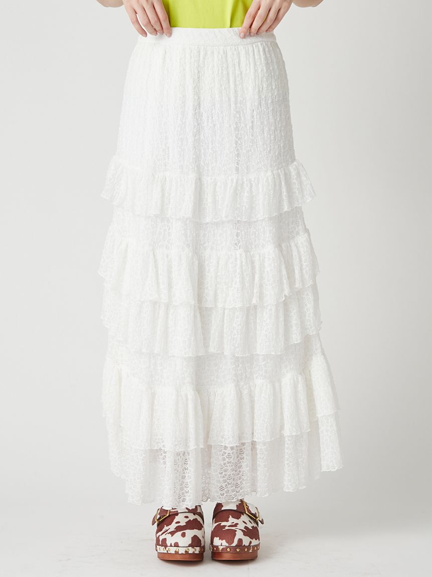 LILY BROWN「ステップフリルシアースカート」|スカート|