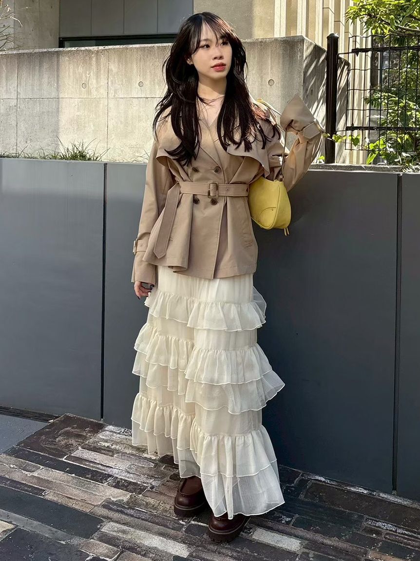 LILY BROWN「ステップフリルシアースカート」|スカート|