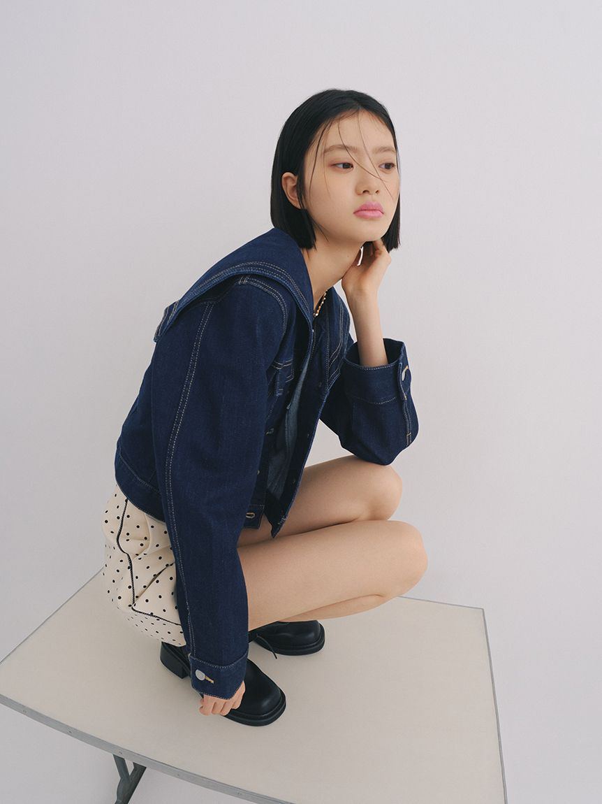 LILY BROWN「セーラーデニムジャケット」|デニムジャケット|
