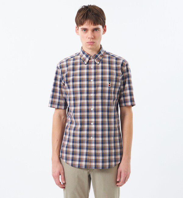 MACKINTOSH PHILOSOPHY「BUCKINGHAM BEAR 半袖ボタンダウン マドラスチェック」|シャツ・ブラウス|