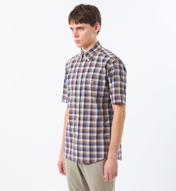 MACKINTOSH PHILOSOPHY「BUCKINGHAM BEAR 半袖ボタンダウン マドラスチェック」|シャツ・ブラウス|