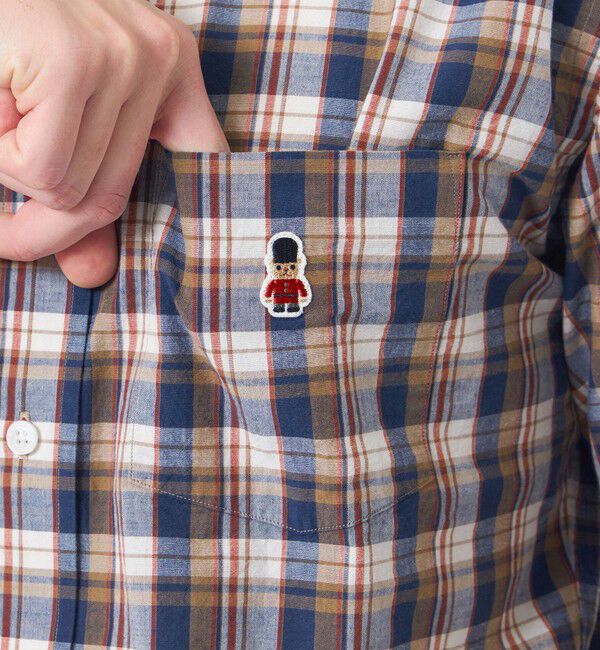 MACKINTOSH PHILOSOPHY「BUCKINGHAM BEAR 半袖ボタンダウン マドラスチェック」|シャツ・ブラウス|