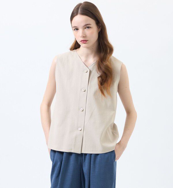 MACKINTOSH PHILOSOPHY「ドライオックスフォード2WAYブラウス」|シャツ・ブラウス|ベージュ