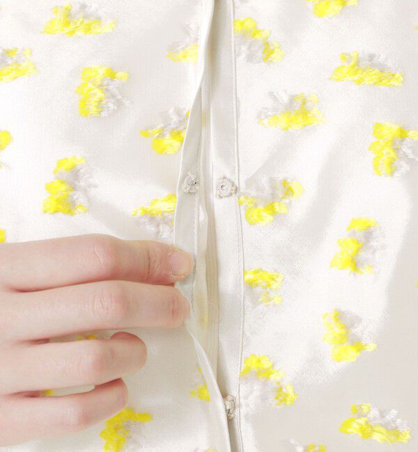  「ファンシージャカードハーフスリーブブラウス」|シャツ・ブラウス|