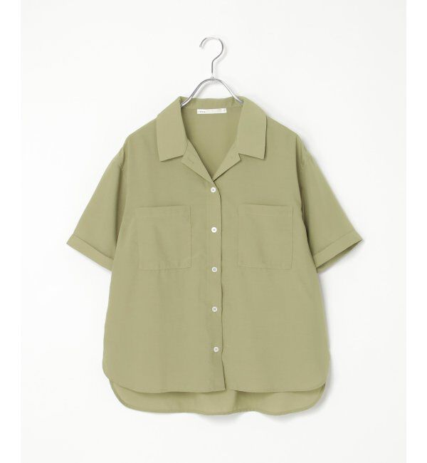 ikka「涼やか開襟ポケ付きシャツ」|シャツ・ブラウス|