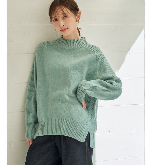 ikka「サイドスリットニットプルオーバー」|プルオーバー|