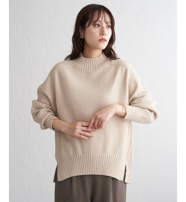 ikka「サイドスリットニットプルオーバー」|プルオーバー|