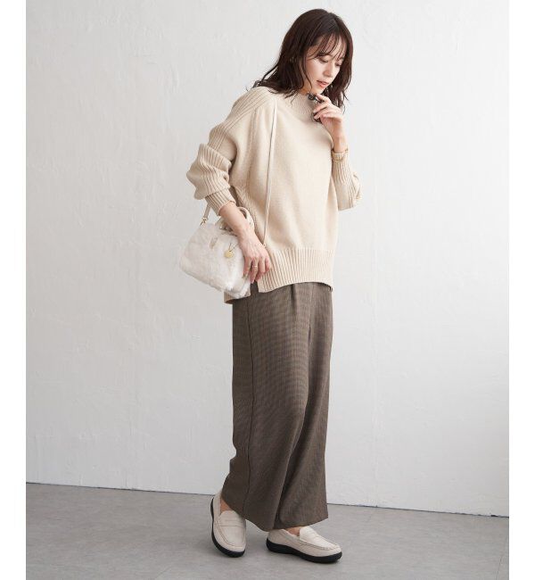 ikka「サイドスリットニットプルオーバー」|プルオーバー|