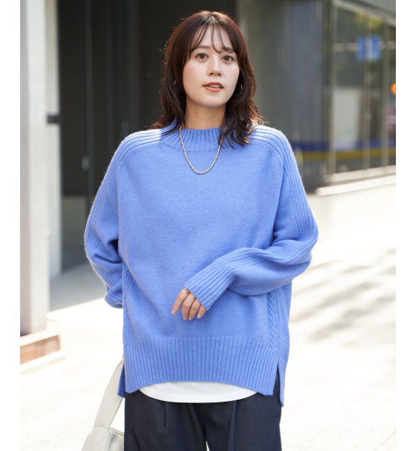 ikka「サイドスリットニットプルオーバー」|プルオーバー|