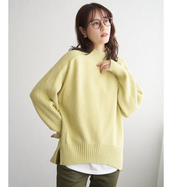 ikka「サイドスリットニットプルオーバー」|プルオーバー|