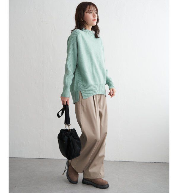 ikka「サイドスリットニットプルオーバー」|プルオーバー|