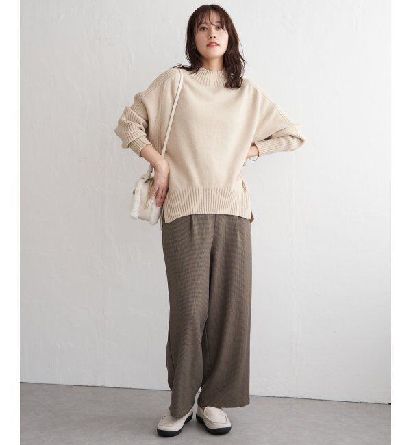 ikka「サイドスリットニットプルオーバー」|プルオーバー|