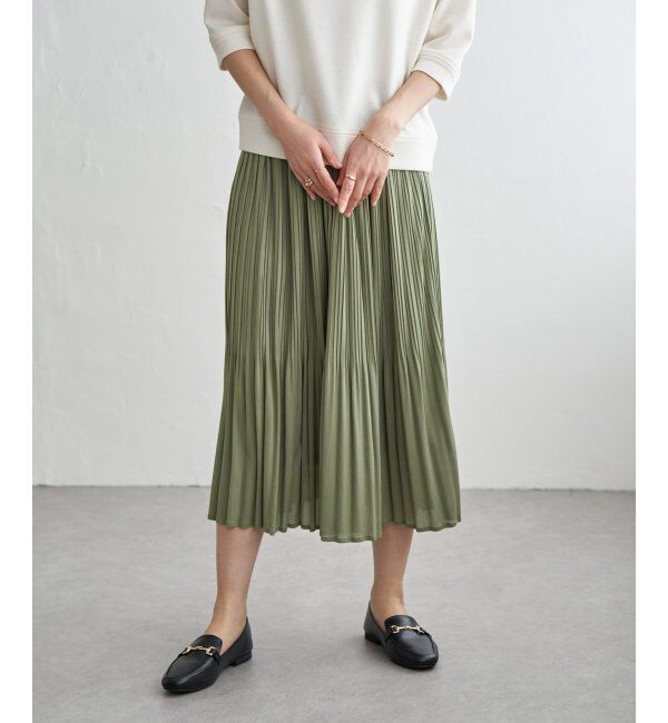 ikka「【2点セット】2WAYラメプルオーバー プリーツスカートセット」|ワンピース|