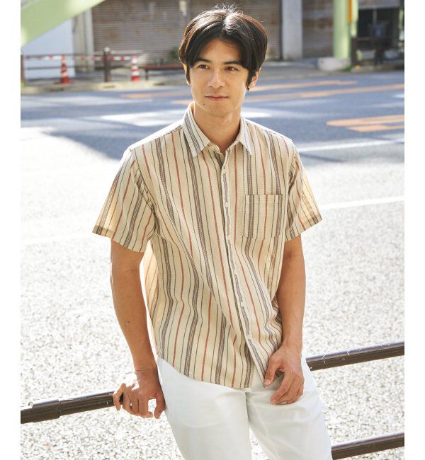 ikka「パナマレギュラーカラーシャツ」|シャツ・ブラウス|ベージュ
