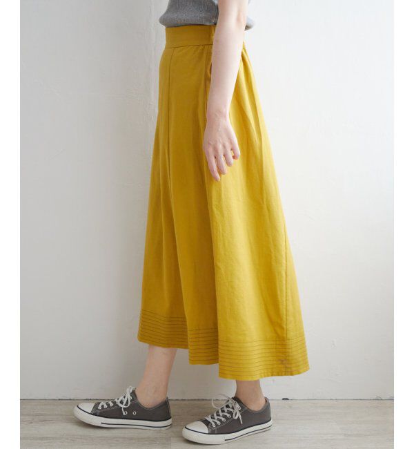 Lbc with Life「リネン混配色ステッチスカート」|スカート|