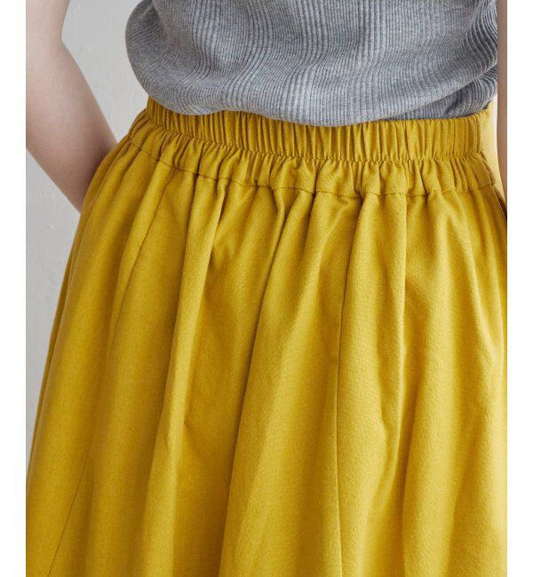 Lbc with Life「リネン混配色ステッチスカート」|スカート|