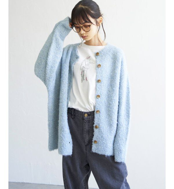 Lbc with Life「リサイクルモコモコ2WAYカーディガン」|カーディガン|