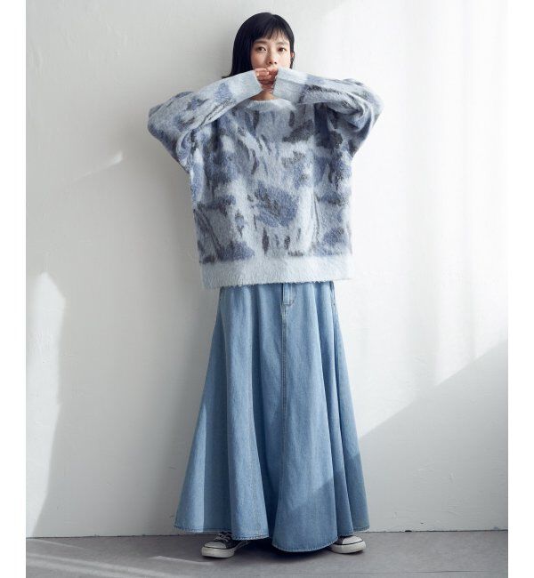 Lbc with Life「フラワージャカードふんわりプルオーバー」|カーディガン|