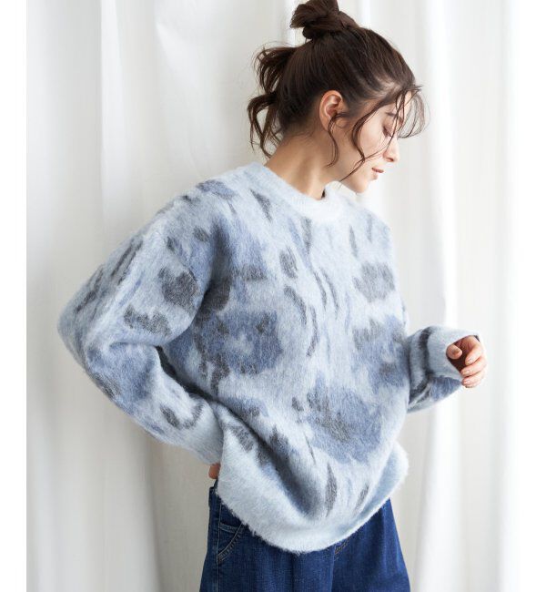 Lbc with Life「フラワージャカードふんわりプルオーバー」|カーディガン|