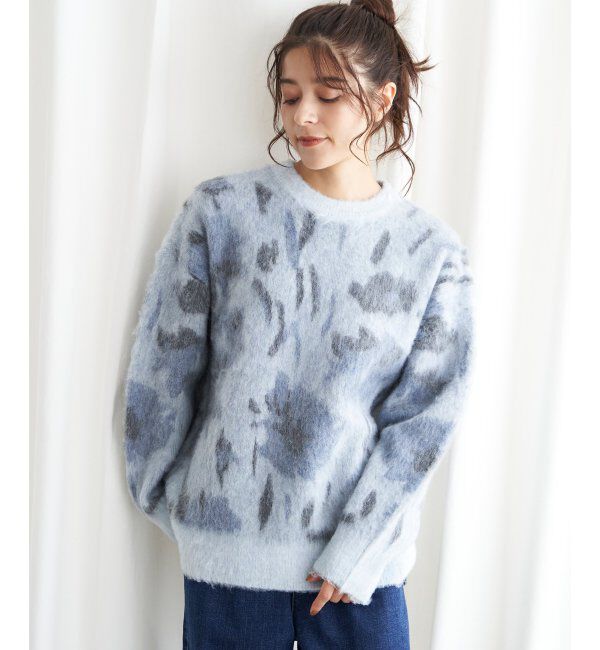 Lbc with Life「フラワージャカードふんわりプルオーバー」|カーディガン|