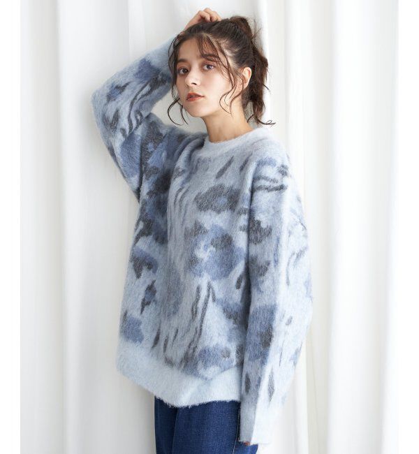 Lbc with Life「フラワージャカードふんわりプルオーバー」|カーディガン|