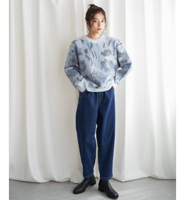 Lbc with Life「フラワージャカードふんわりプルオーバー」|カーディガン|