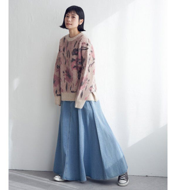 Lbc with Life「フラワージャカードふんわりプルオーバー」|カーディガン|