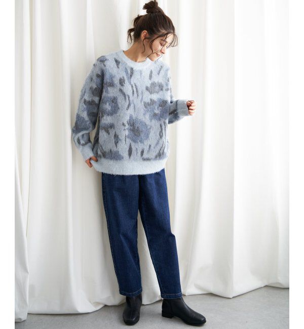 Lbc with Life「フラワージャカードふんわりプルオーバー」|カーディガン|