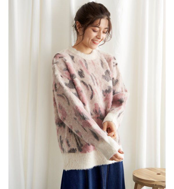 Lbc with Life「フラワージャカードふんわりプルオーバー」|カーディガン|