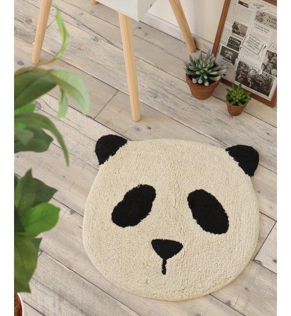 Lbc with Life「アニマルフェイスマット」|クッション・クッションカバー|オフホワイト