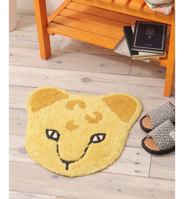 Lbc with Life「アニマルフェイスマット」|クッション・クッションカバー|イエロー
